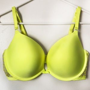 Victoria's Secret 38D Neon Yellow Push Up Bra